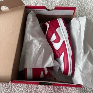Nike Red and White Sneakers